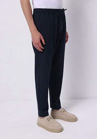 Slim Fit Orta Bel Uzun Paça Erkek Lacivert  Pantolon