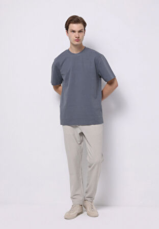 Slim Fit Orta Bel Uzun Paça Erkek Bej  Pantolon