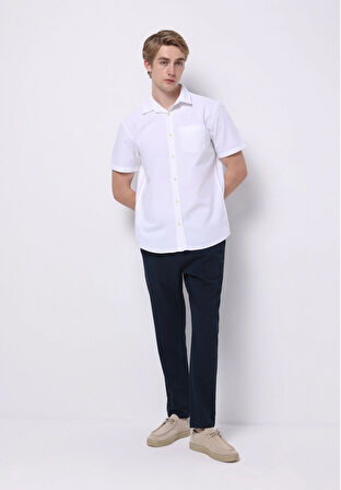 Slim Fit Orta Bel Uzun Paça Erkek Lacivert  Pantolon