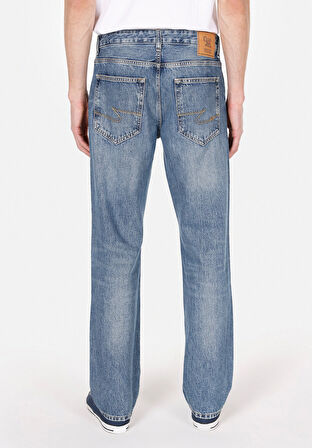 045 Davıd Regular Fit   Erkek Mavi Jean Pantolon Cl1074500