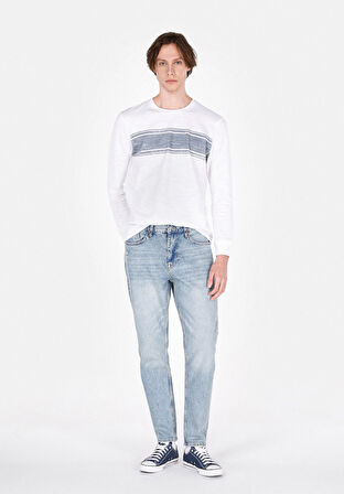 054 Neıl Loose Tapered Fit   Erkek Mavi Jean Pantolon Cl1074512
