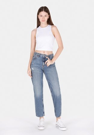 884 Lauren Straight Fit   Kadın Mavi Jean Pantolon Cl1074520