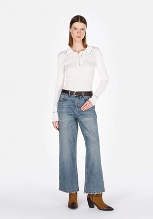 970 Berry Regular Fit   Kadın Mavi Jean Pantolon Cl1074522