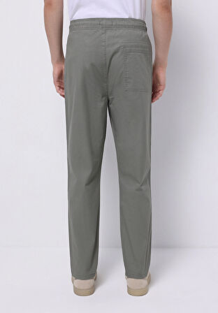 Comfort Fit Orta Bel Uzun Paça Erkek Yeşil  Pantolon