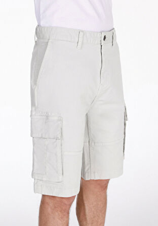 Regular Fit Orta Bel Düz Erkek Taş Şort