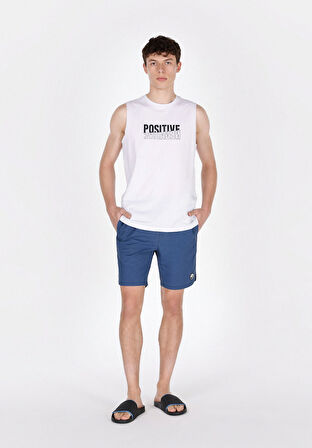 Slim Fit Düz Erkek Lacivert Deniz Şortu