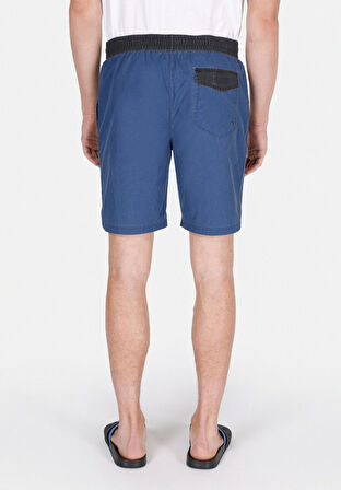 Slim Fit Düz Erkek Lacivert Deniz Şortu