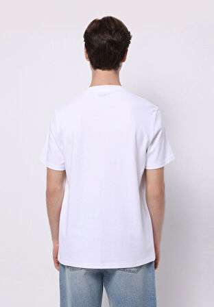 Regular Fit Yuvarlak Yaka Düz Erkek Beyaz Kısa Kol Tişört