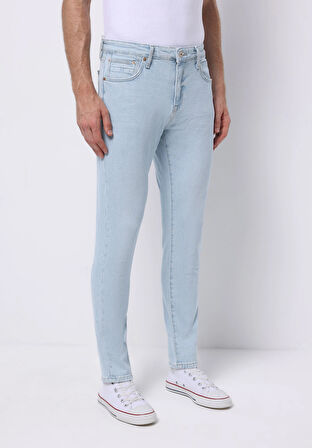 Slim Fit   Erkek İndigo Jean Pantolon