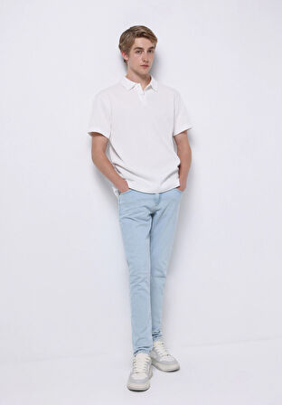 Slim Fit   Erkek İndigo Jean Pantolon