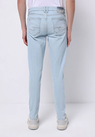 Slim Fit   Erkek İndigo Jean Pantolon