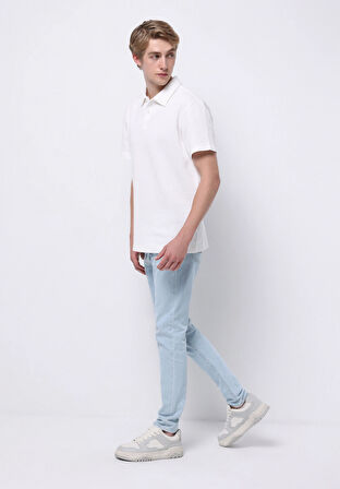 Slim Fit   Erkek İndigo Jean Pantolon