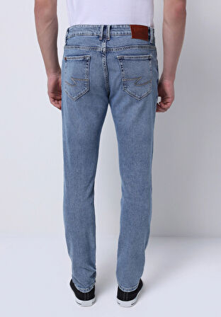 Slim Fit   Erkek İndigo Jean Pantolon