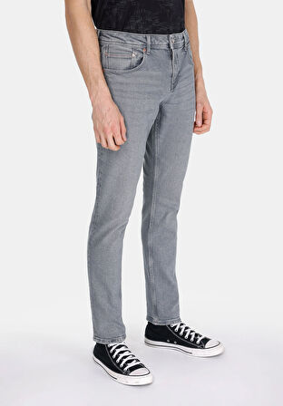 044 Karl Straight Fit   Erkek Mavi Jean Pantolon