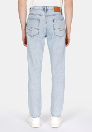 Slım Straıght   Erkek Mavi Jean Pantolon