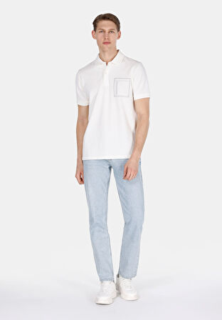 Slım Straıght   Erkek Mavi Jean Pantolon