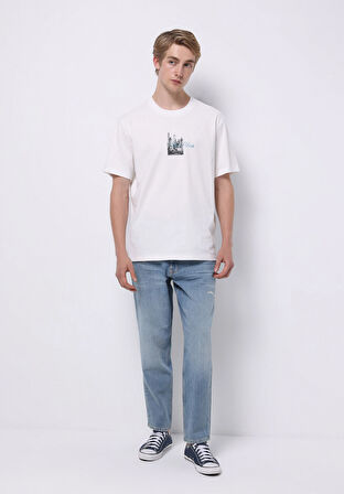 Balloon Fit   Erkek Light İndigo Denim Jean Pantolon