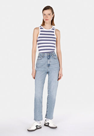 Slim Fit   Kadın Mavi Atlet Cl1074824