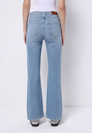 Regular Fit Orta Bel Bootcut Kadın İndigo Jean Pantolon