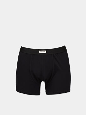 Modern Fit Düz Erkek Siyah Boxer