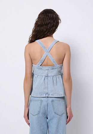 Regular Fit   Kadın Mavi Gömlek