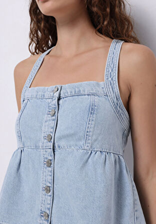 Regular Fit   Kadın Mavi Gömlek