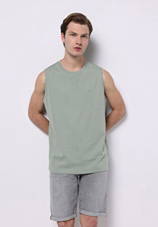 Regular Fit   Erkek Yeşil Atlet