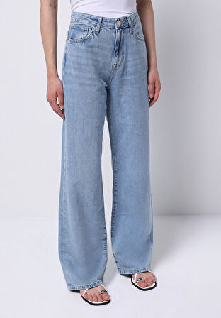 Regular Fit   Kadın Mavi Jean Pantolon