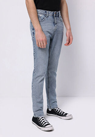 Straight Fit   Erkek İndigo Jean Pantolon