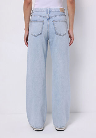 Regular Fit   Kadın İndigo Jean Pantolon