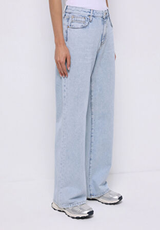 Regular Fit   Kadın İndigo Jean Pantolon