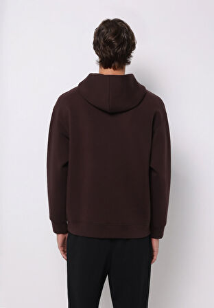 Oversize Fit   Erkek Mor Sweatshirt