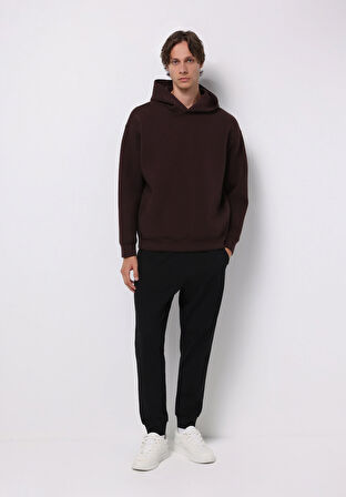 Oversize Fit   Erkek Mor Sweatshirt