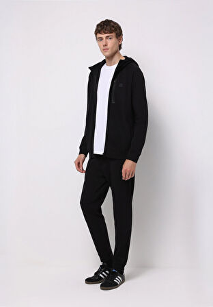 Regular Fit   Erkek Siyah Sweatshirt