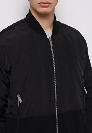 Regular Fit     Erkek Siyah Mont