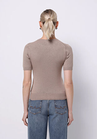 Slim Fit   Kadın Gri  Kazak