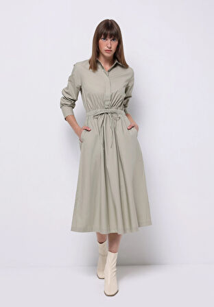 Regular Fit  Kadın Yeşil  Elbise