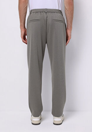 Regular Fit Orta Bel Düz Paça Erkek Yeşil  Pantolon