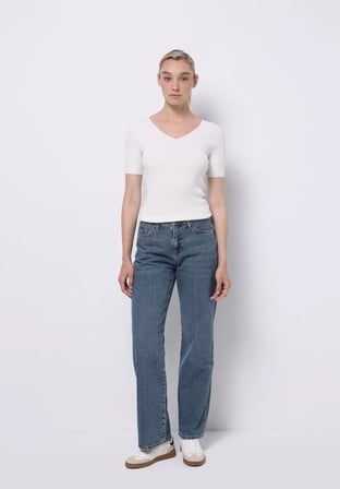 Slim Fit   Kadın Beyaz  Kazak