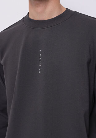 Comfort Fit   Erkek Antrasit Sweatshirt