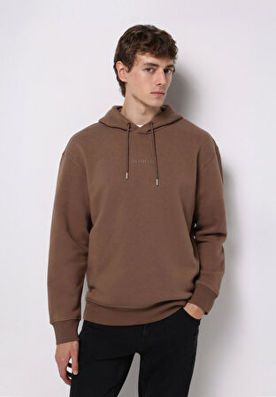 Comfort Fit   Erkek Kahverengi Sweatshirt