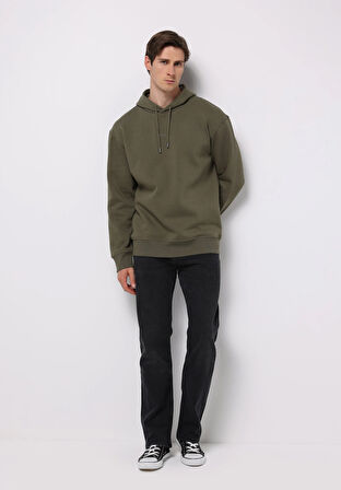 Comfort Fit   Erkek Yeşil Sweatshirt