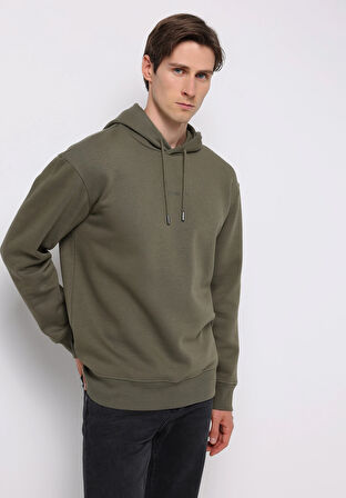 Comfort Fit   Erkek Yeşil Sweatshirt