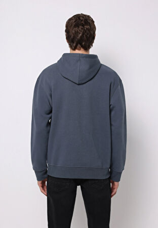 Comfort Fit   Erkek Mavi Sweatshirt