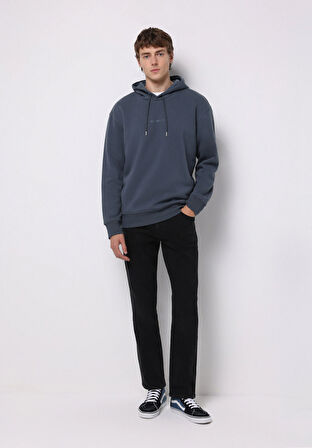 Comfort Fit   Erkek Mavi Sweatshirt