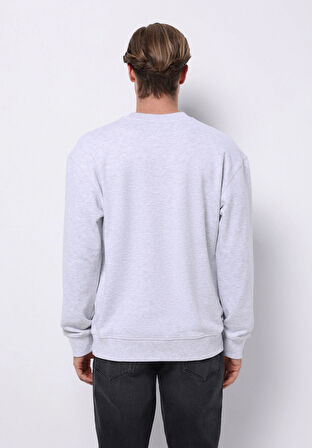Comfort Fit   Erkek Gri Sweatshirt