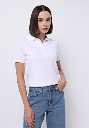 Regular Fit   Kadın Beyaz  Kazak