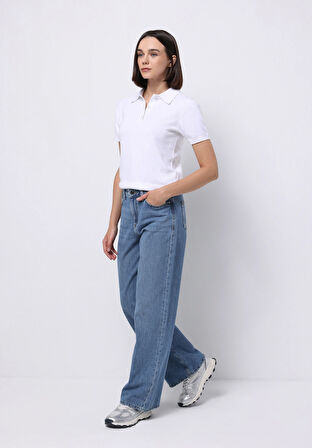 Regular Fit   Kadın Beyaz  Kazak