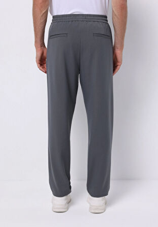 Regular Fit Orta Bel Düz Paça Erkek Antrasit  Pantolon