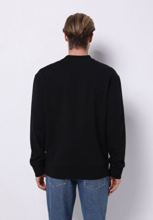 Comfort Fit   Erkek Siyah Sweatshirt